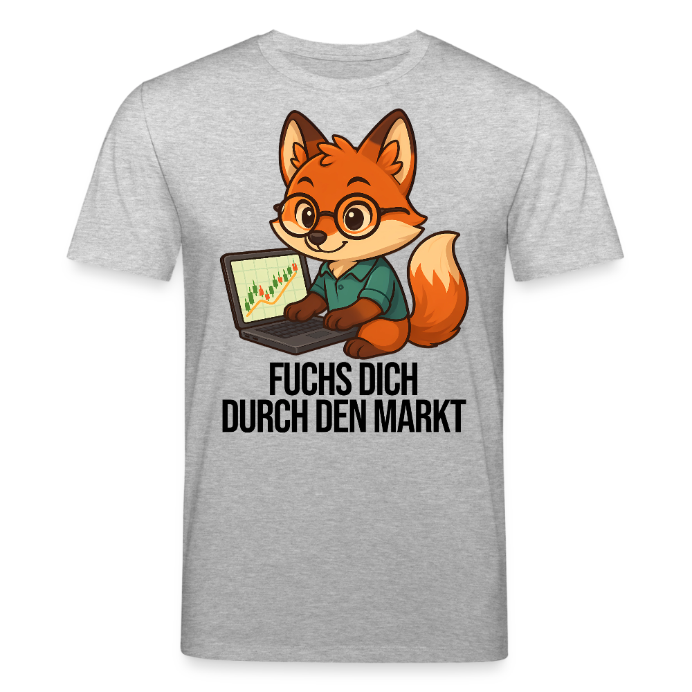 Fuchs dich durch den Markt – Trader Shirt hell - Grau meliert
