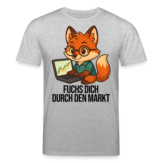 Fuchs dich durch den Markt – Trader Shirt hell - Grau meliert