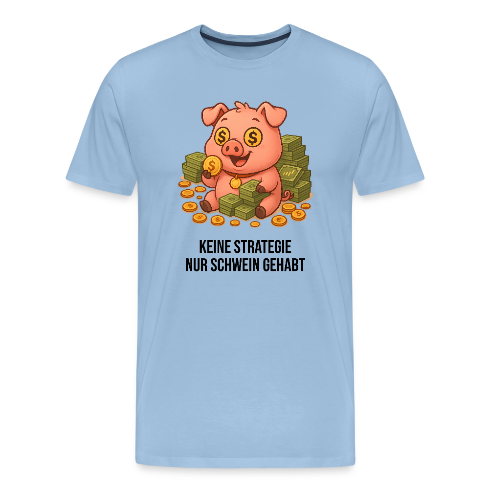 Herren T-Shirt Schwein gehabt - Sky