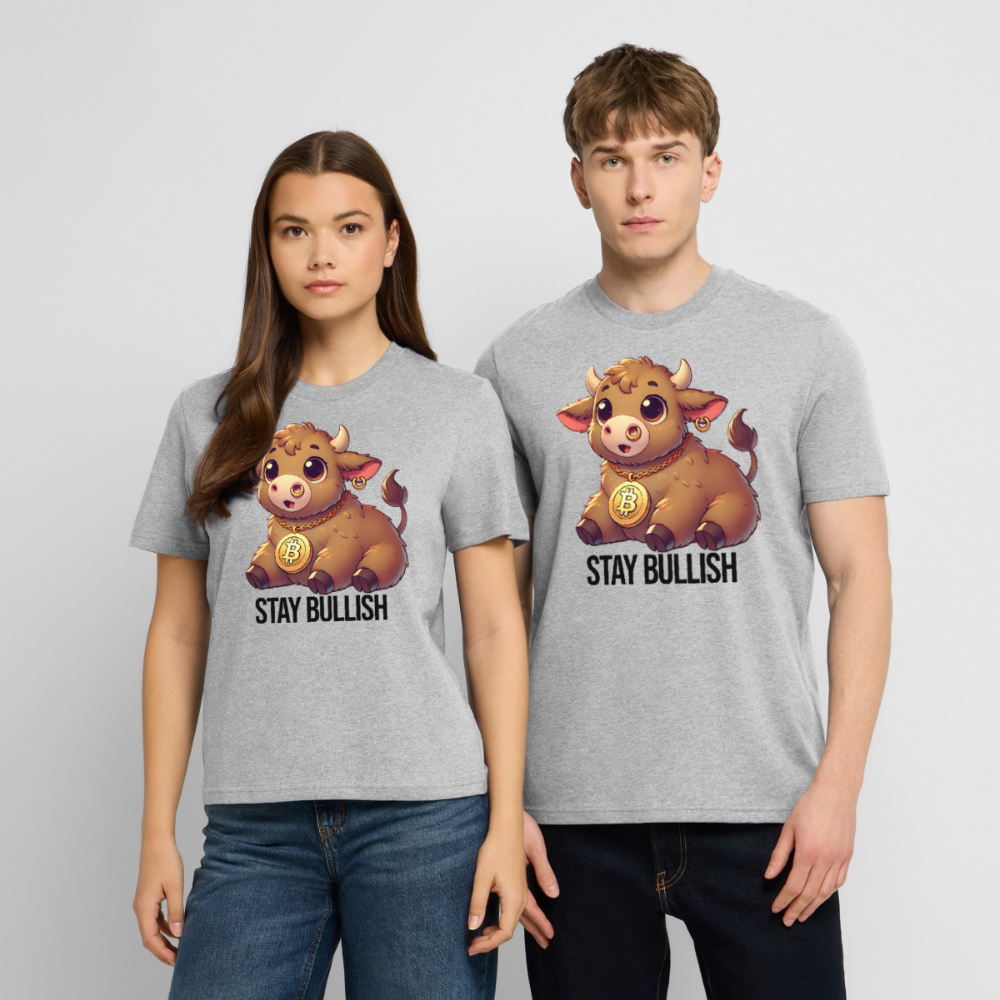 Stay Bullish – Krypto & Trading Shirt hell - Grau meliert