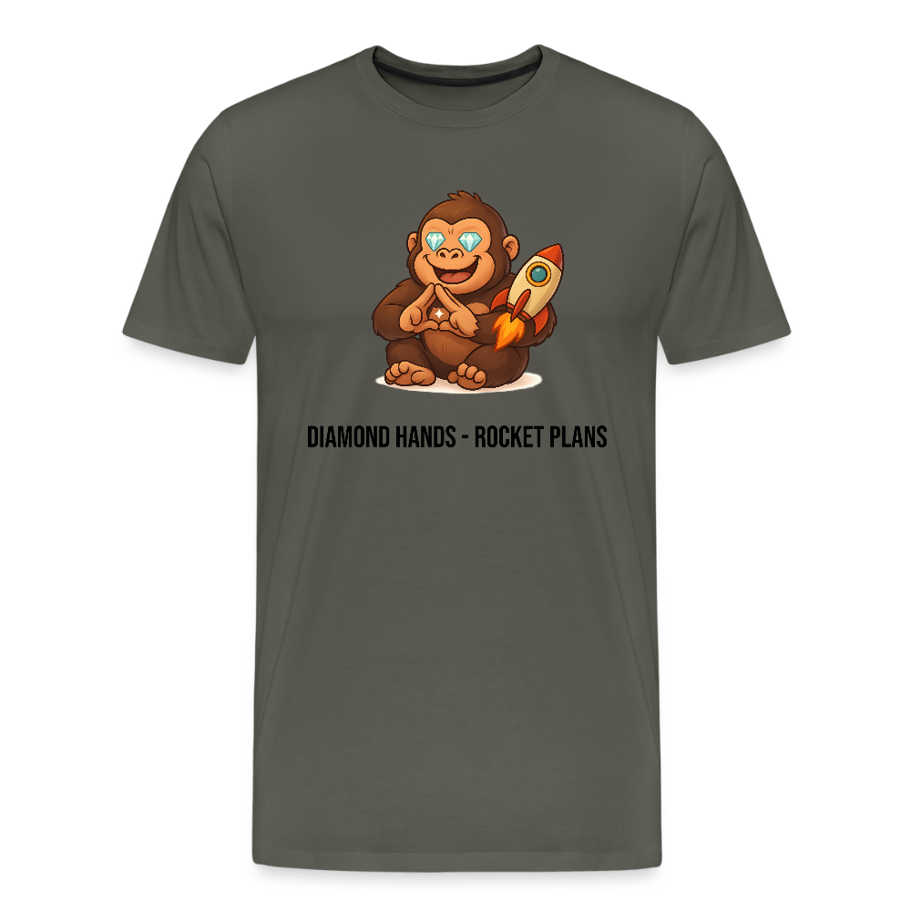 Herren T-Shirt Gorilla Diamond Hands - Asphalt