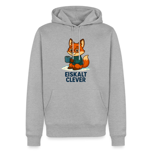 Männer Premium Hoodie - Grau meliert