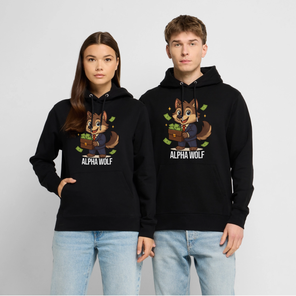 Alpha Wolf – Premium Trading Hoodie schwarz - Schwarz