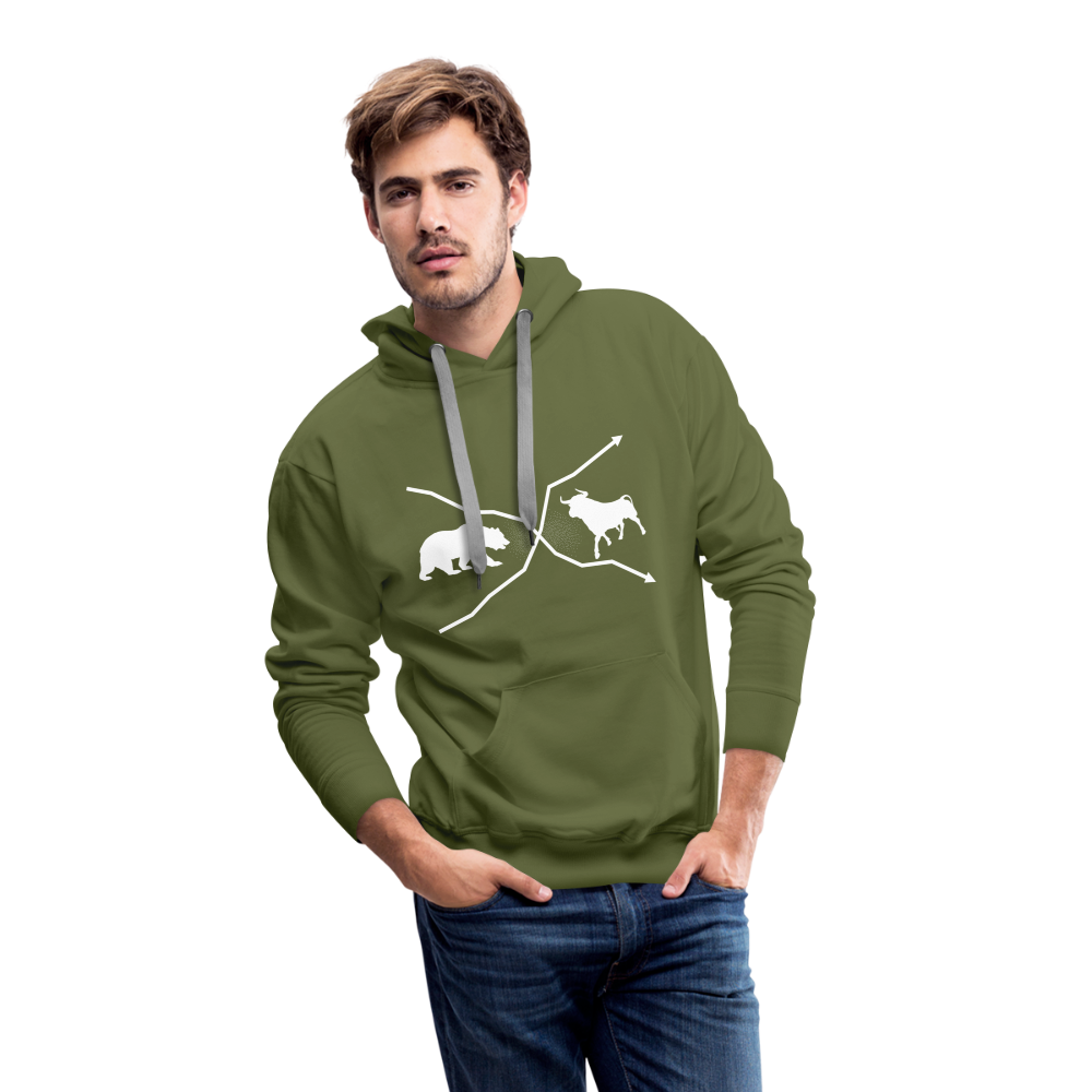 Bulle und Bär-Hoodie dunkel - Olivgrün