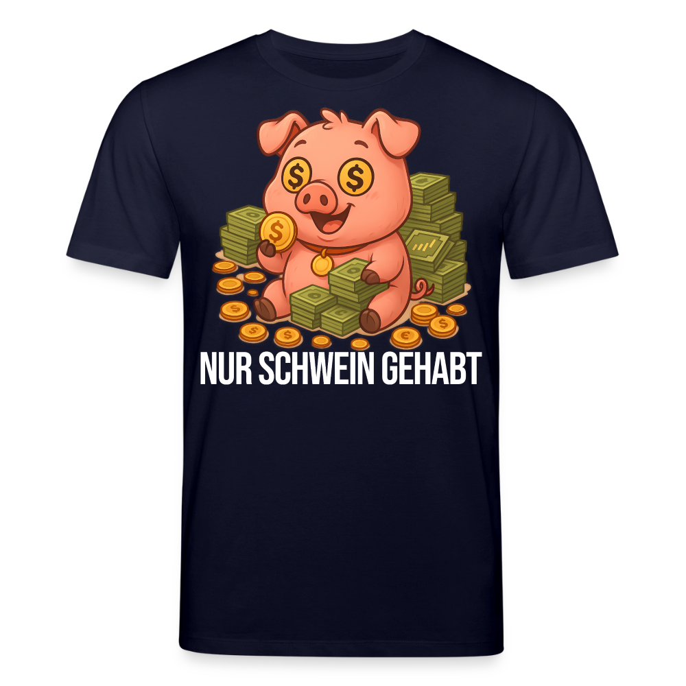 Nur Schwein gehabt – Trader Shirt dunkel - Navy