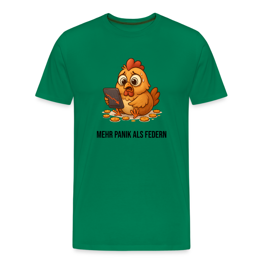 Herren T-Shirt Panisches Huhn - Kelly Green