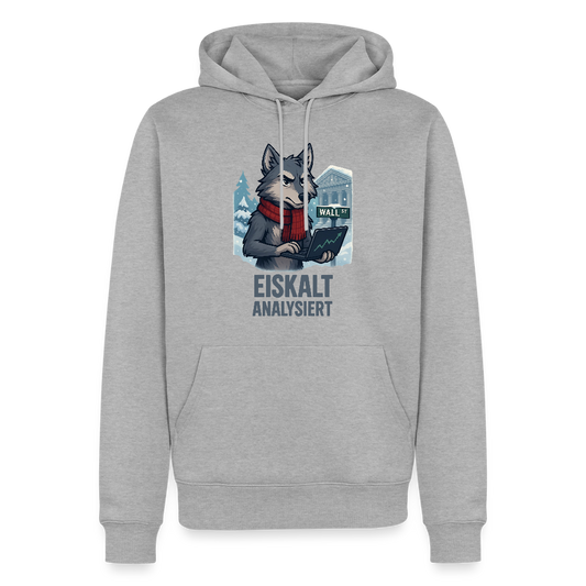 Männer Premium Hoodie - Grau meliert