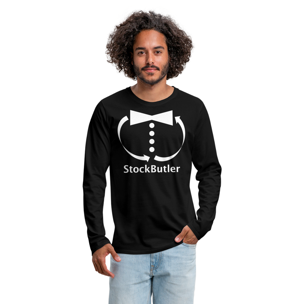 Männer Premium Langarmshirt - Schwarz