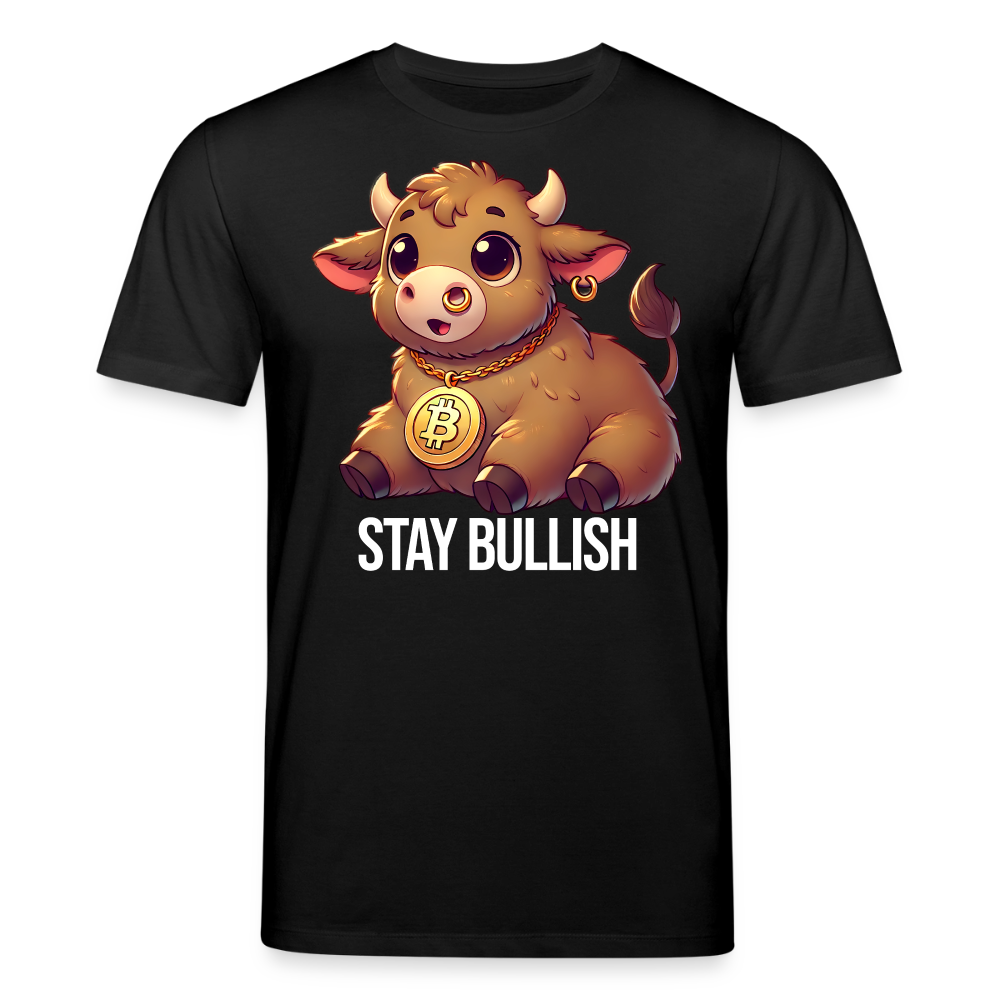 Stay Bullish – Krypto & Trading Shirt dunkel - Schwarz