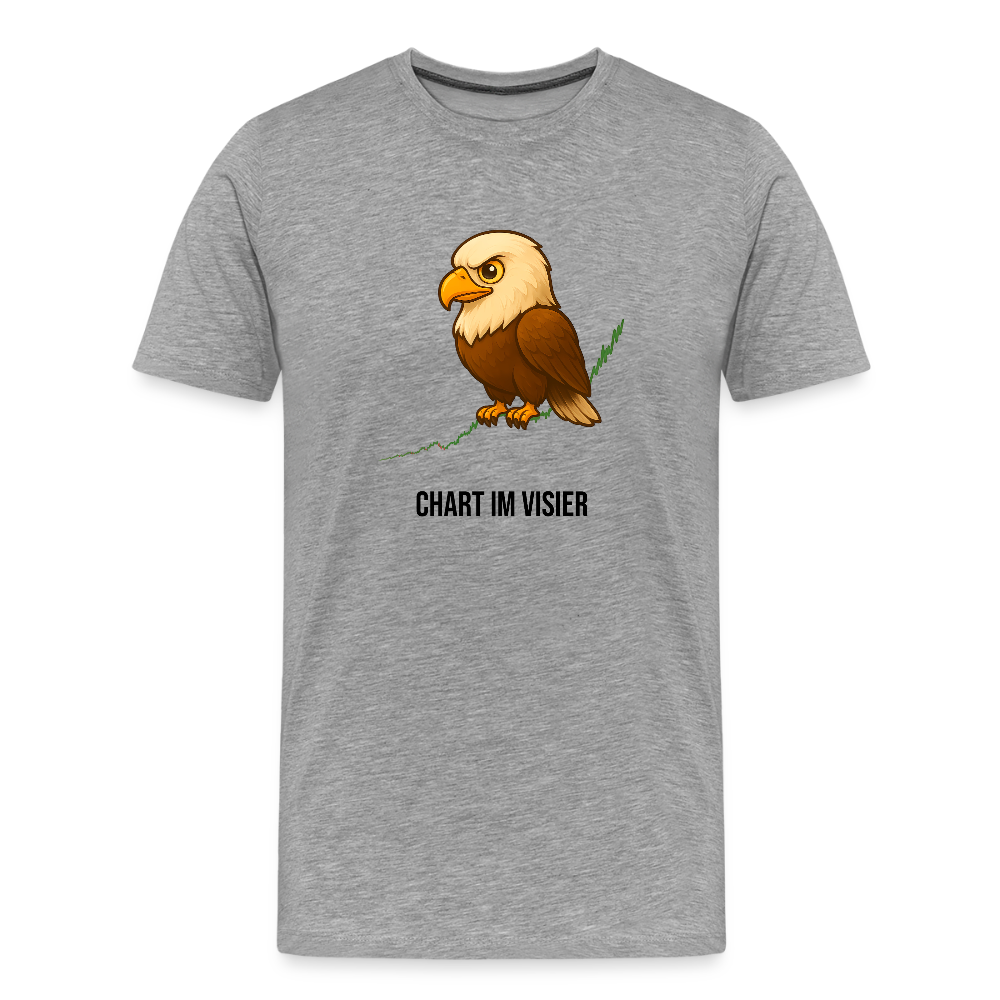 Herren T-Shirt Chart im Visier - Grau meliert