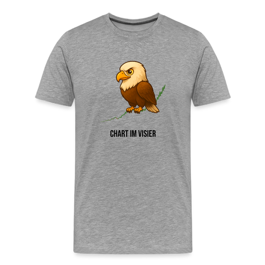 Herren T-Shirt Chart im Visier - Grau meliert