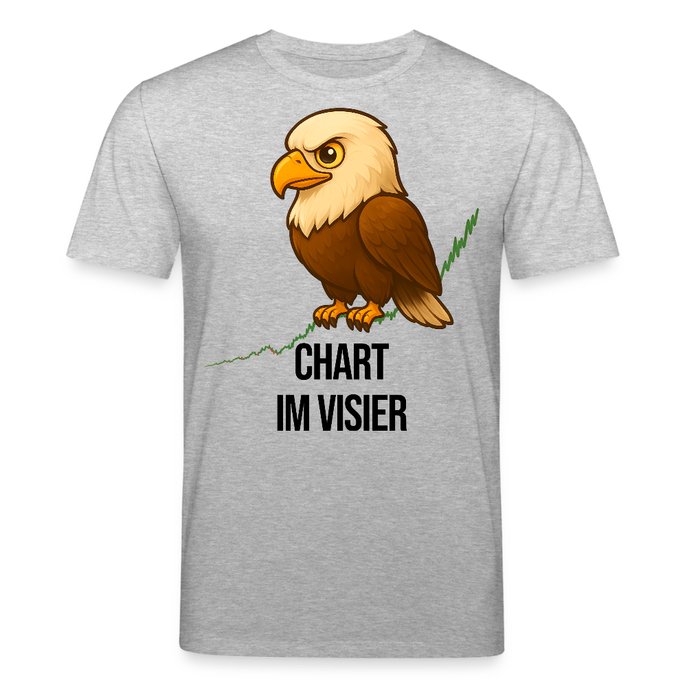 Chart im Visier – Trader Shirt hell - Grau meliert