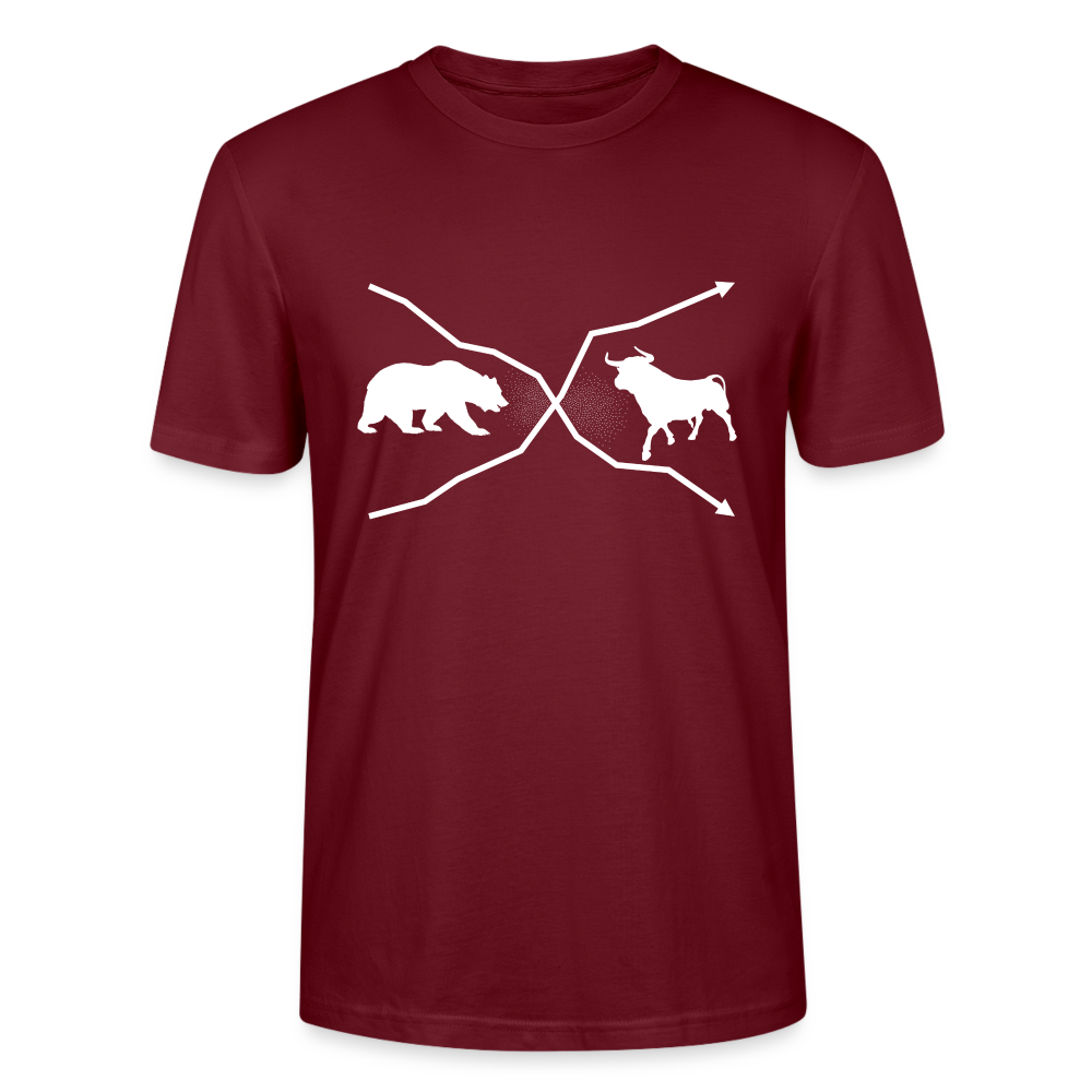 T-Shirt Bulle und Bär - Burgunderrot