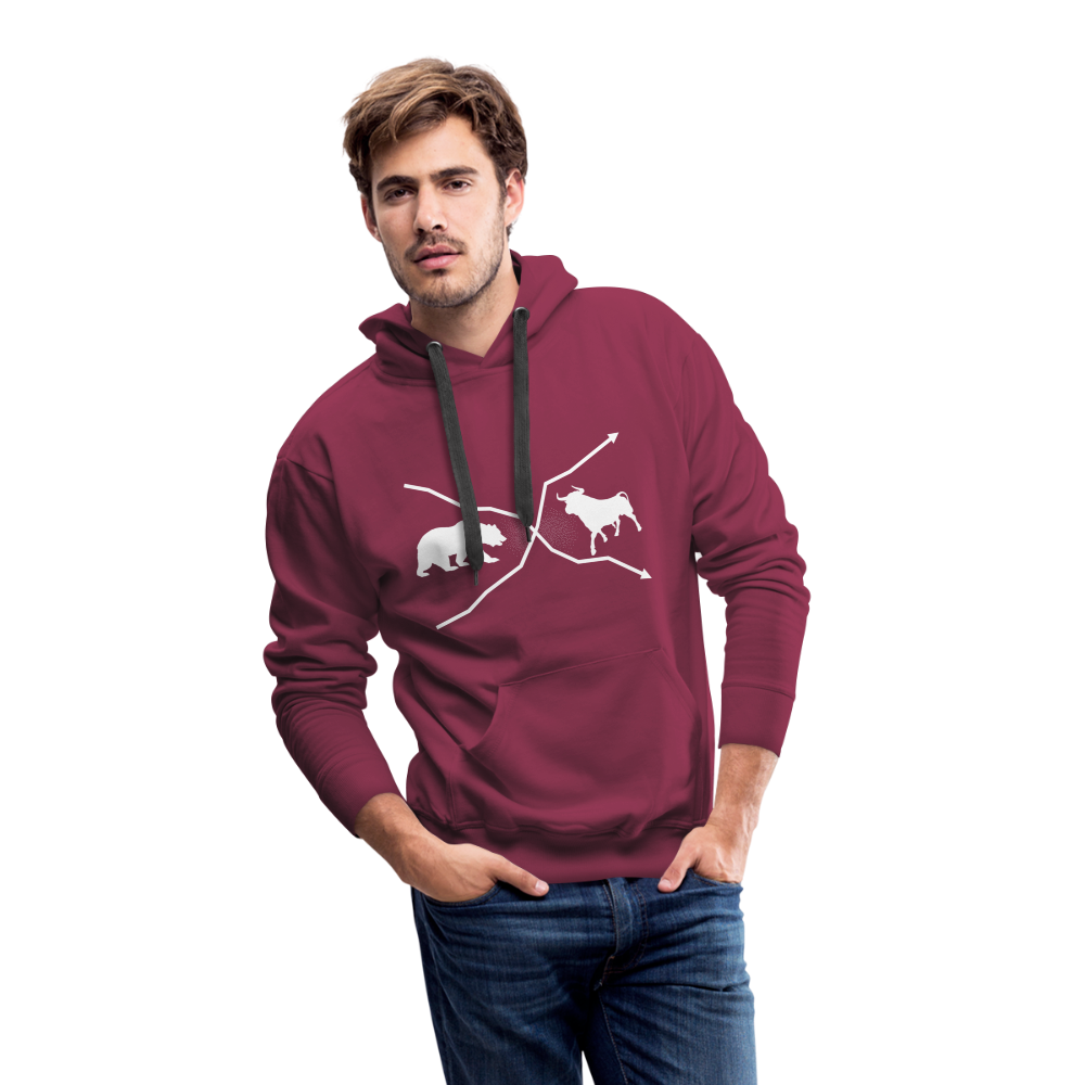 Bulle und Bär-Hoodie dunkel - Bordeaux