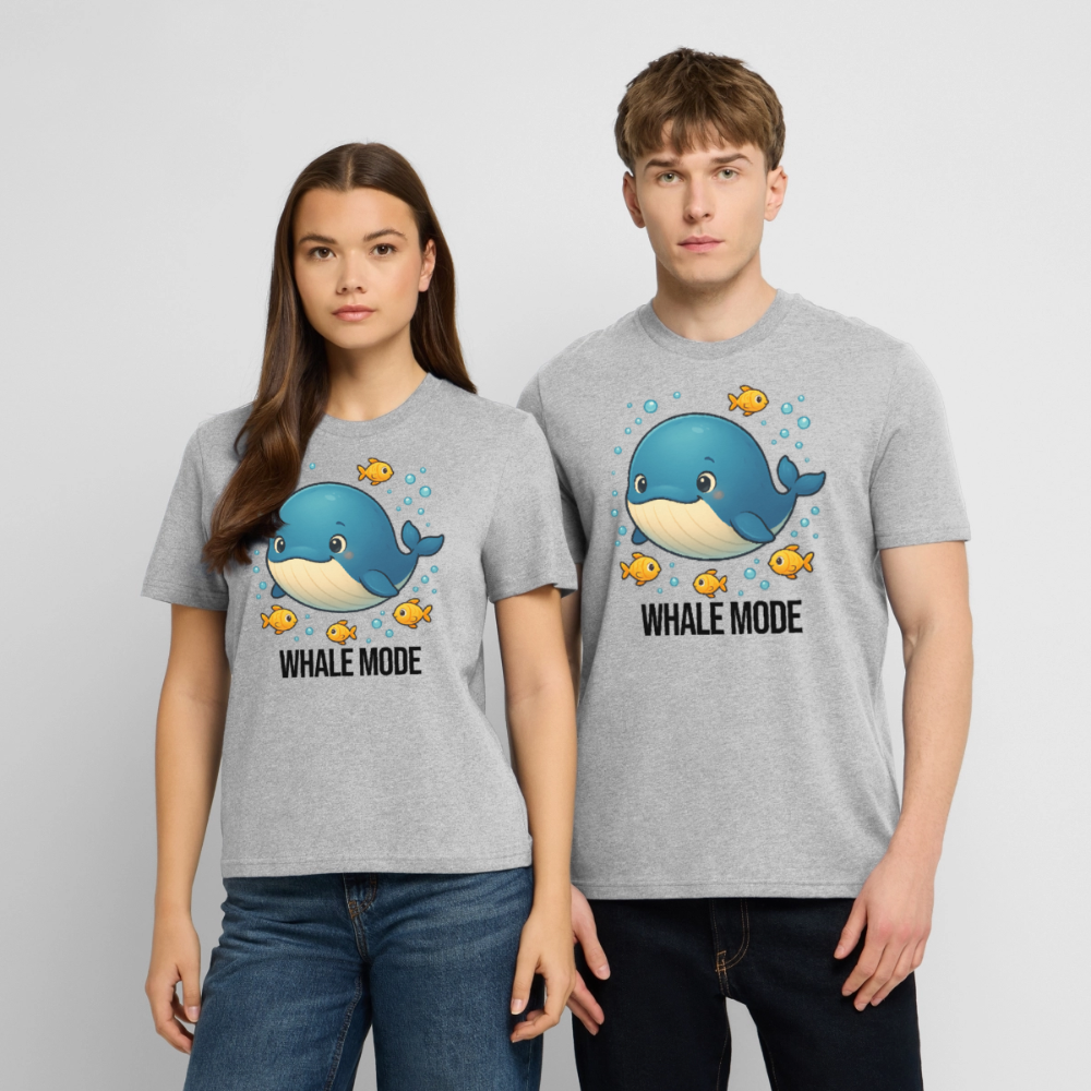 Whale Mode – Trading & Krypto Shirt hell - Grau meliert