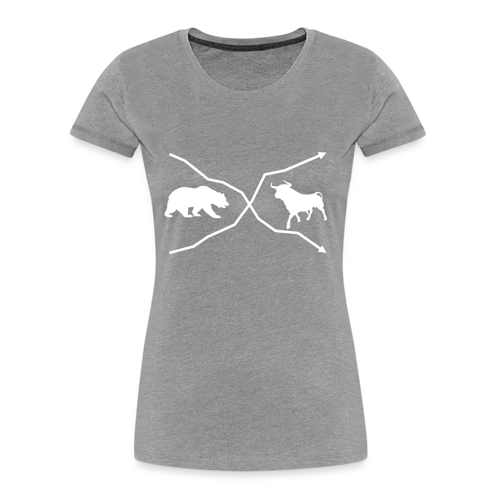 Frauen Premium Bio T-Shirt - Grau meliert