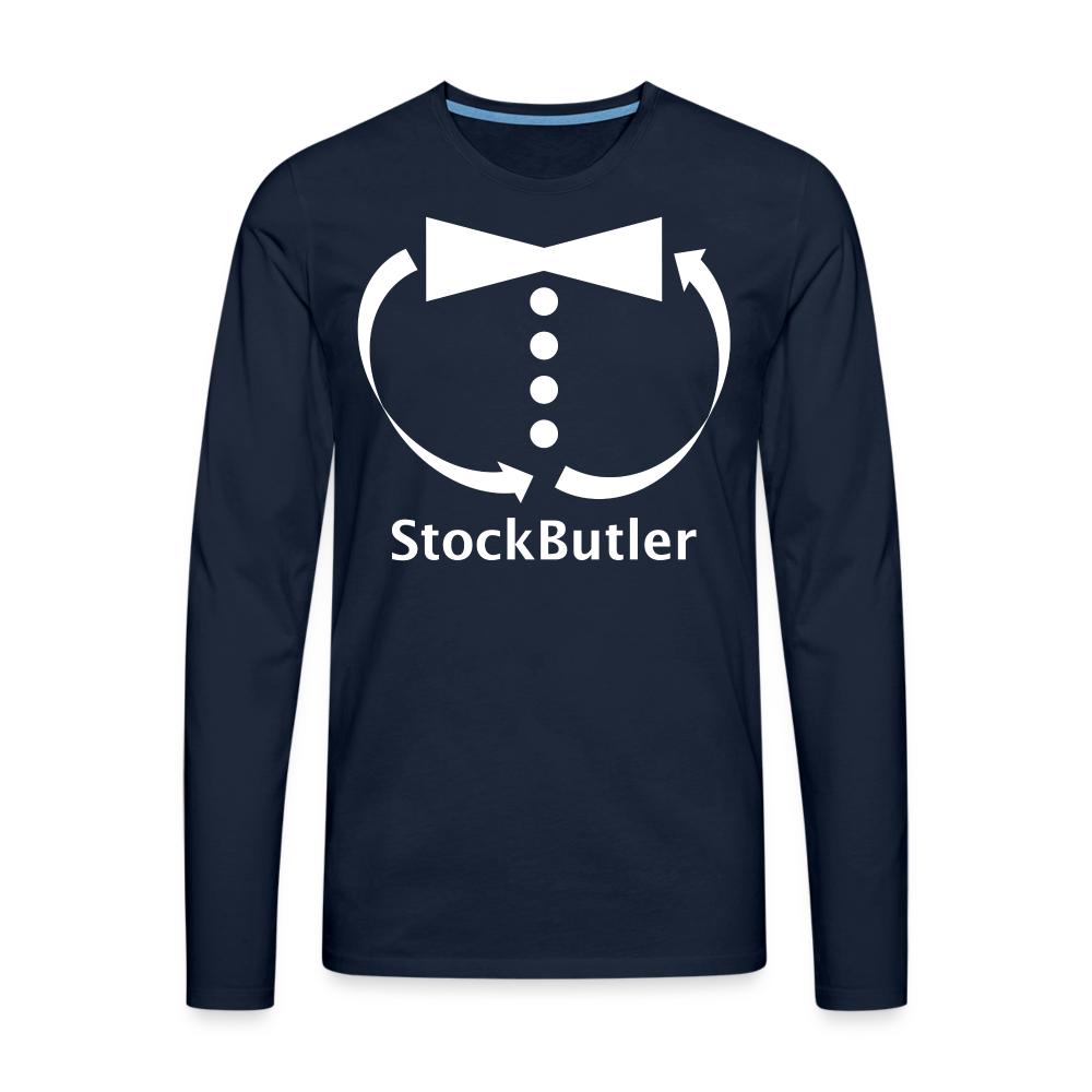 Männer Premium Langarmshirt - Navy