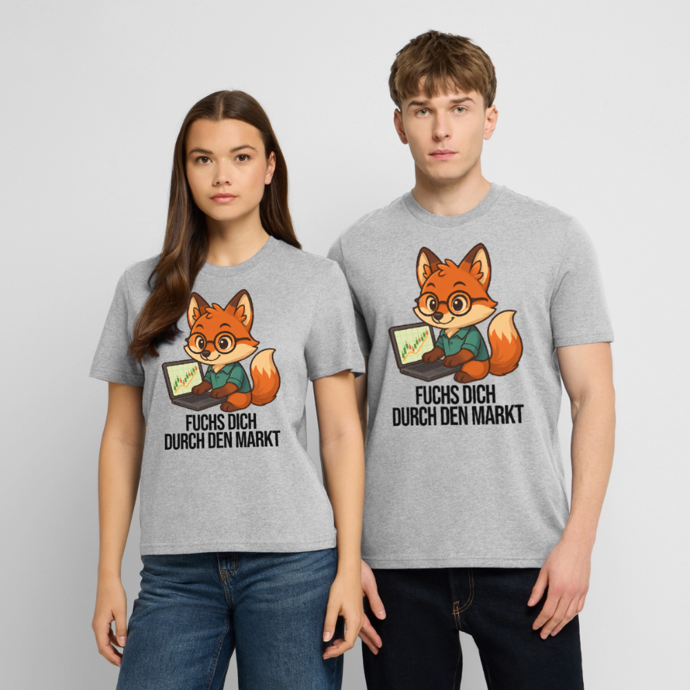 Fuchs dich durch den Markt – Trader Shirt hell - Grau meliert