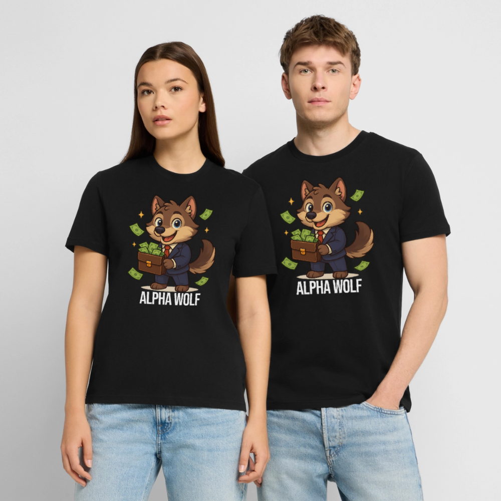 Alpha Wolf – Trading & Krypto Shirt dunkel - Schwarz