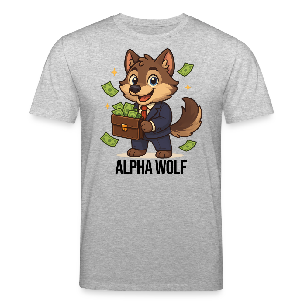 Alpha Wolf – Trading & Krypto Shirt hell - Grau meliert
