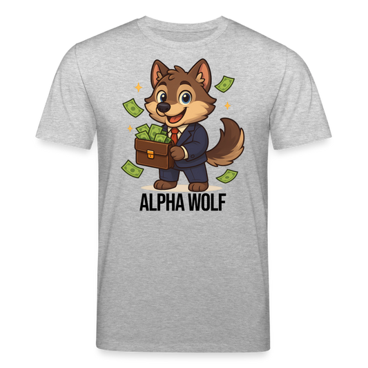 Alpha Wolf – Trading & Krypto Shirt hell - Grau meliert