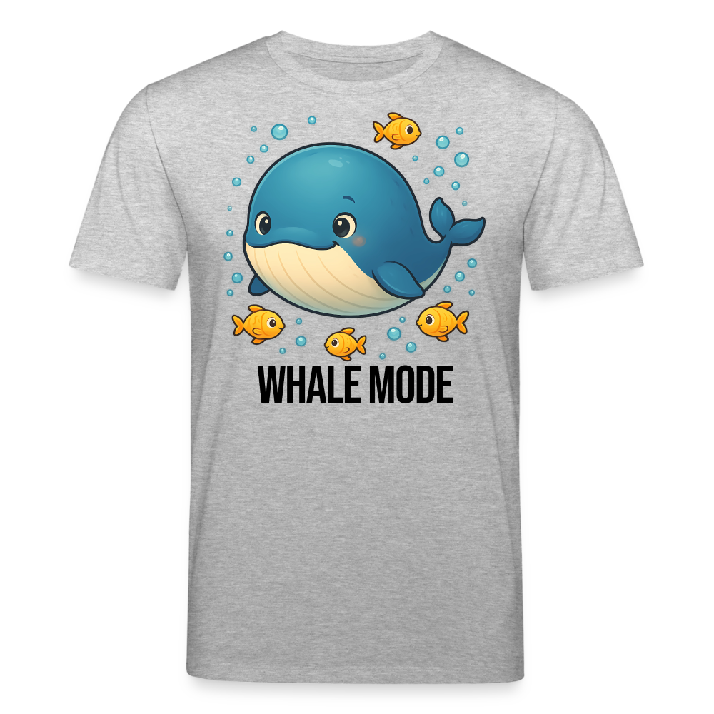 Whale Mode – Trading & Krypto Shirt hell - Grau meliert