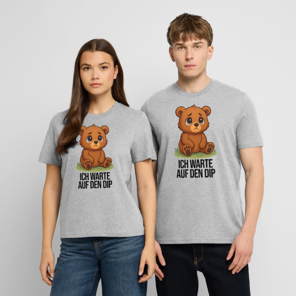 Ich warte auf den Dip – Trader T-Shirt hell - Grau meliert