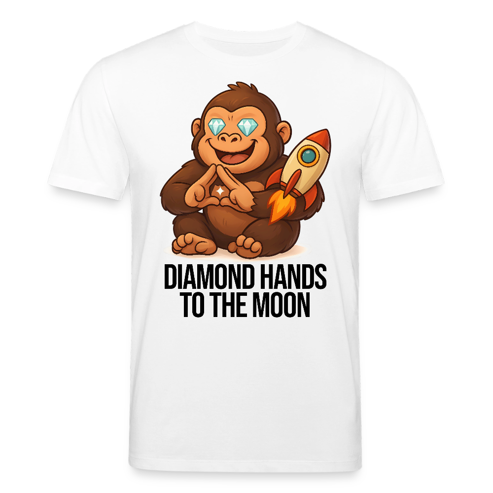 Diamond Hands to the Moon – Trader Shirt hell - Weiß