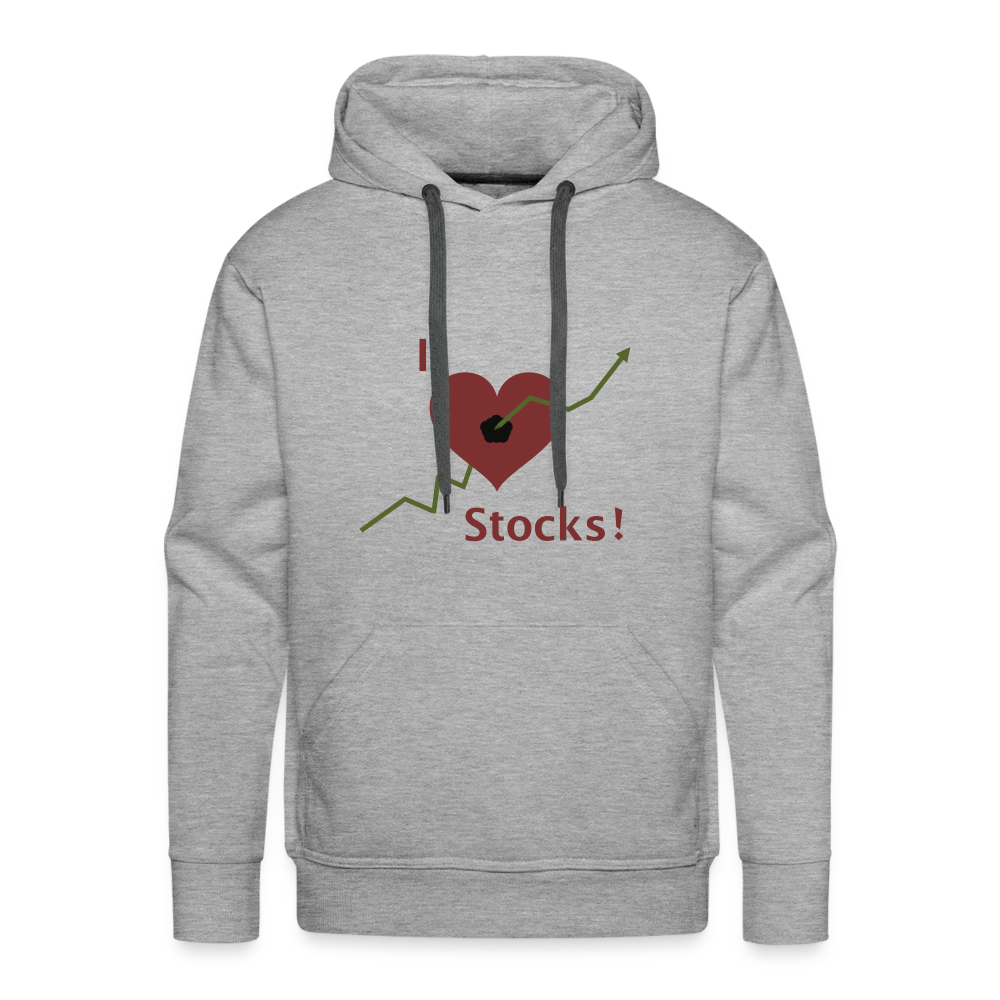 I love Stocks-Hoodie - Grau meliert