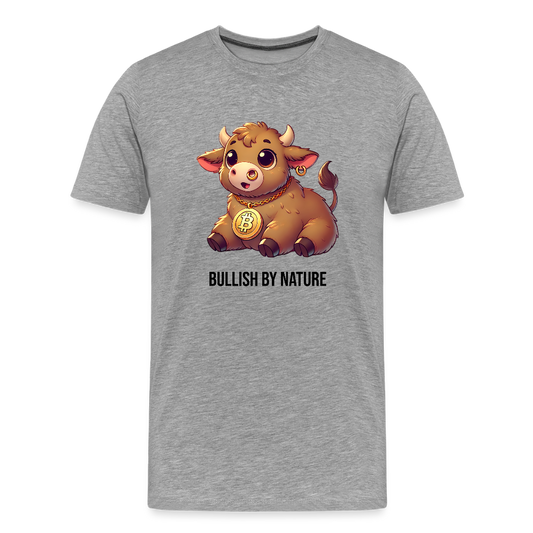 Herren T-Shirt Bullish by Nature - Grau meliert