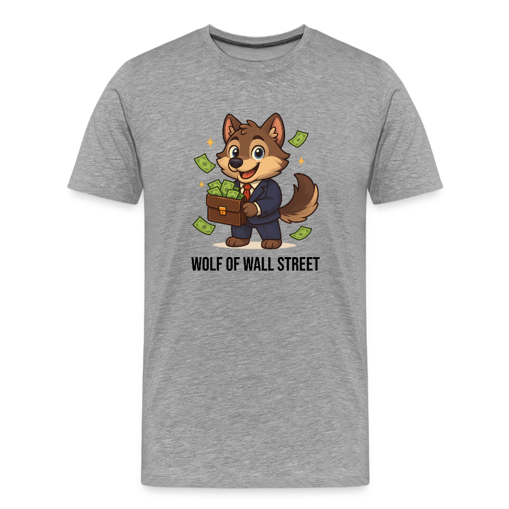 Herren T-Shirt Wolf of Wall Street - Grau meliert