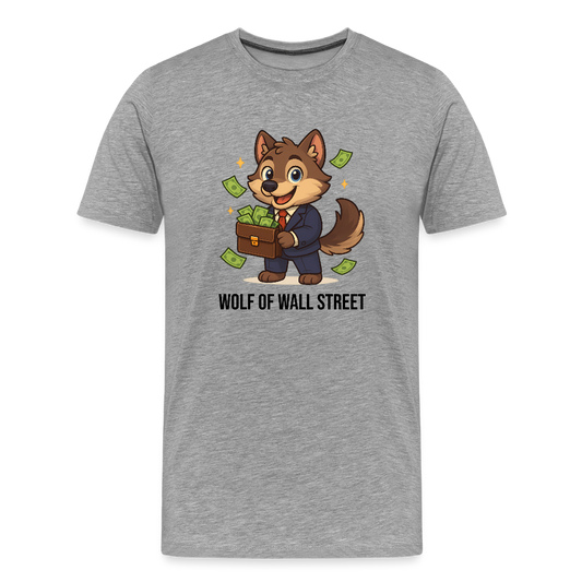 Herren T-Shirt Wolf of Wall Street - Grau meliert