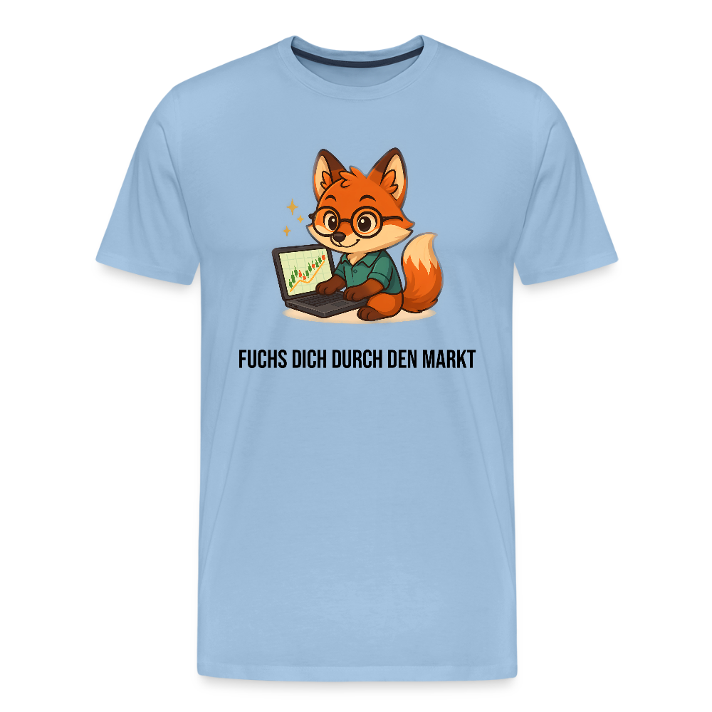 Herren T-Shirt Fuchs dich durch den Markt - Sky