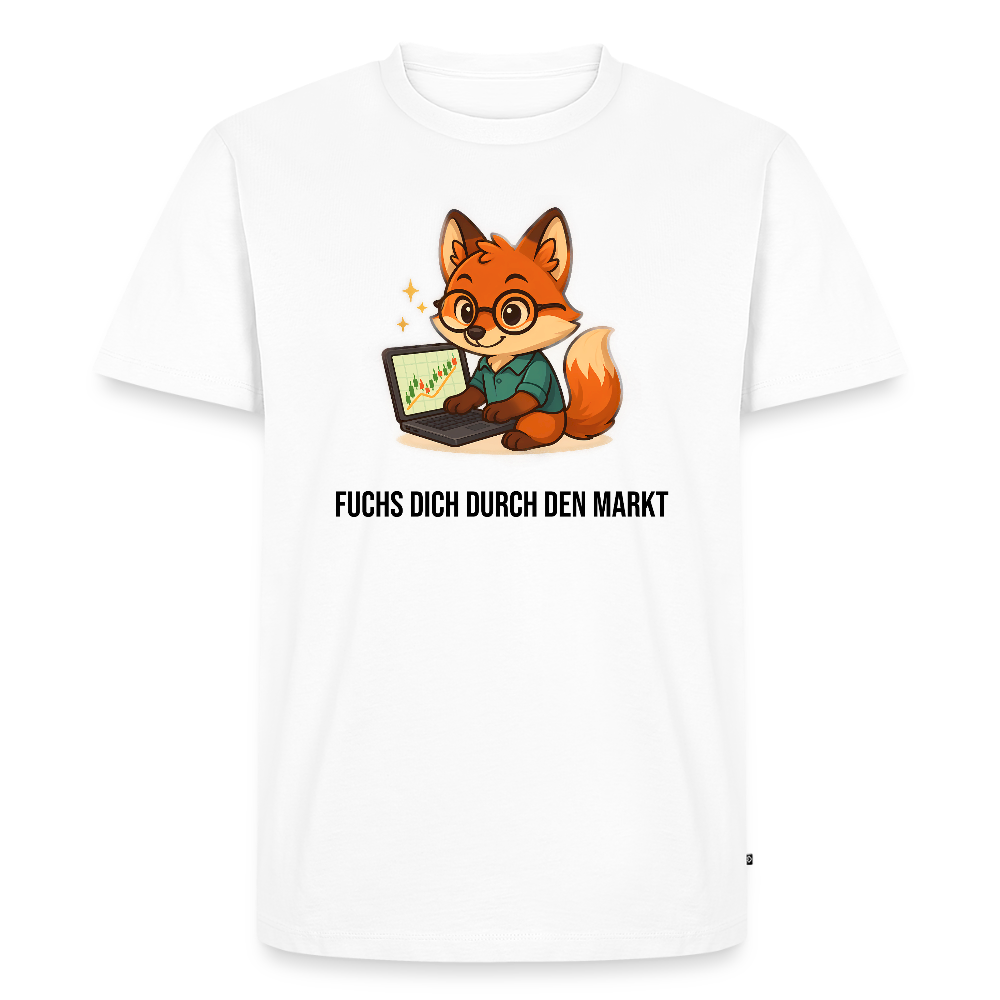 Herren T-Shirt Fuchs dich durch den Markt - Weiß