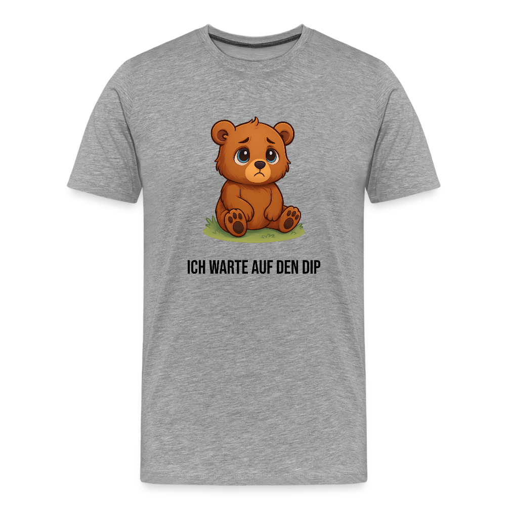Herren T-Shirt Bärenmarkt - Grau meliert