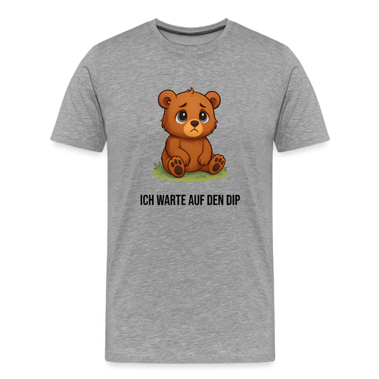 Herren T-Shirt Bärenmarkt - Grau meliert