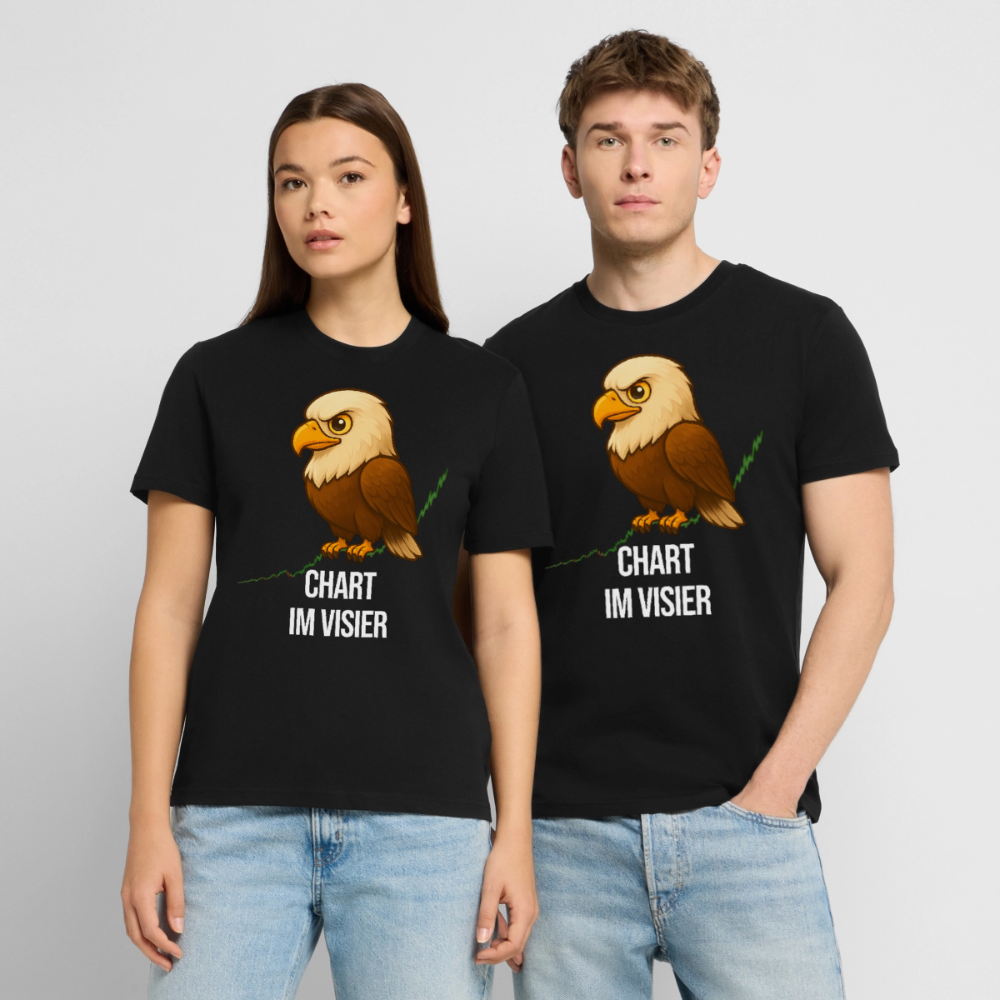 Chart im Visier – Trader Shirt dunkel - Schwarz