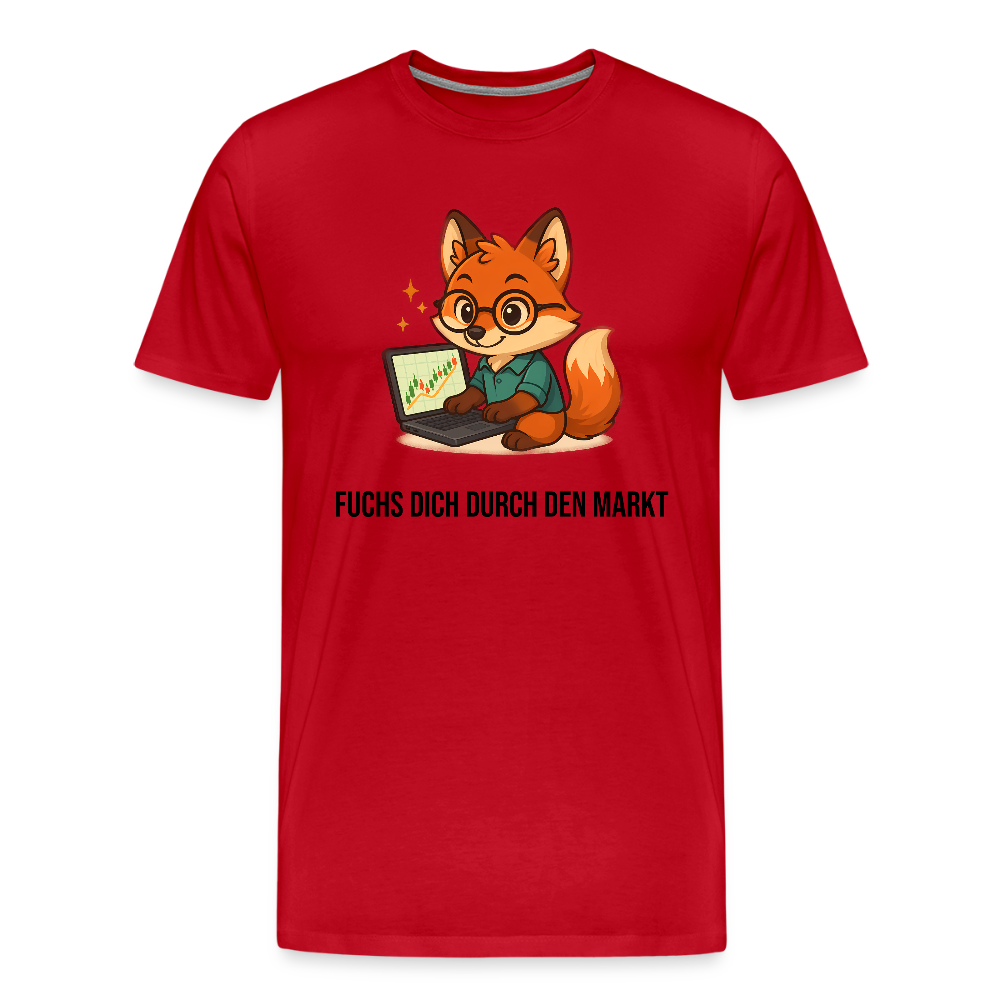 Herren T-Shirt Fuchs dich durch den Markt - Rot