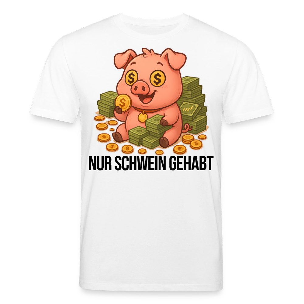 Nur Schwein gehabt – Trader Shirt hell - Weiß