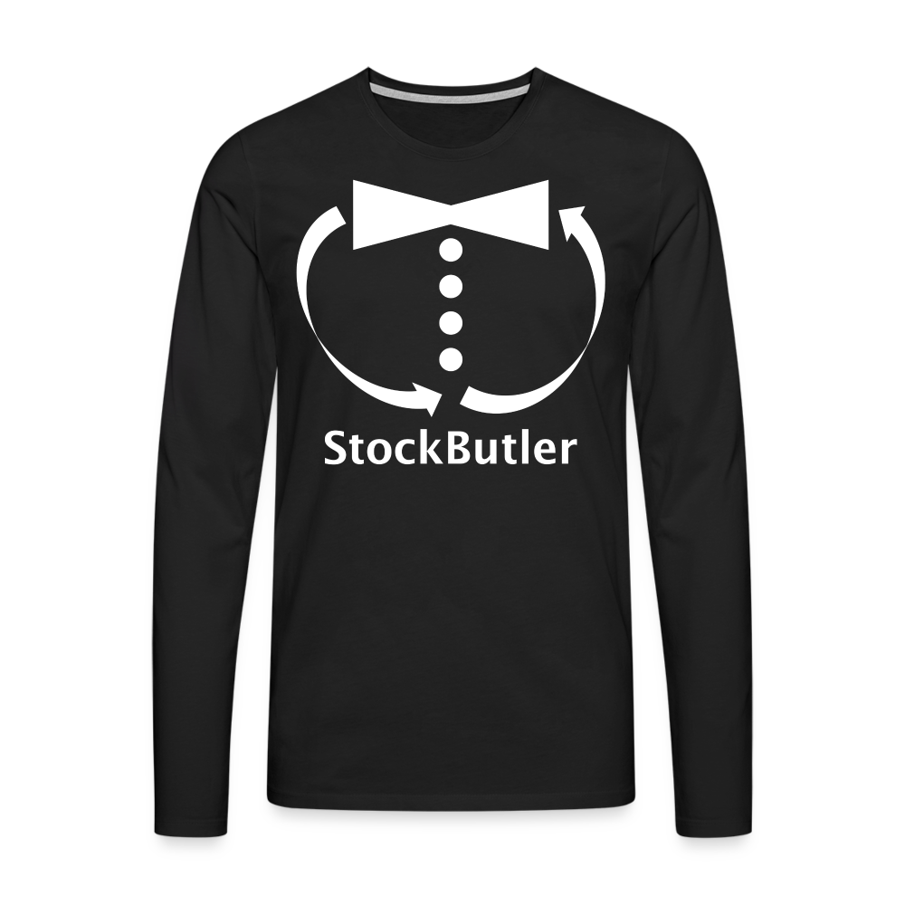 Männer Premium Langarmshirt - Schwarz