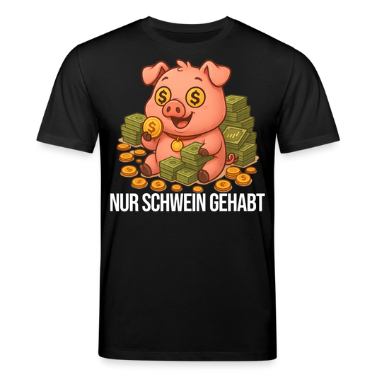 Nur Schwein gehabt – Trader Shirt dunkel - Schwarz