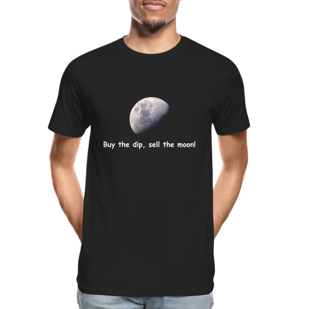 "Buy the dip, sell the moon"-T-Shirt - Schwarz
