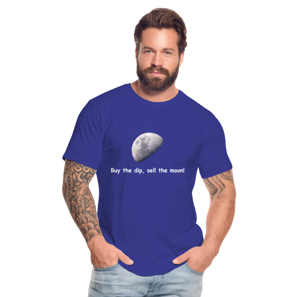 "Buy the dip, sell the moon"-T-Shirt - Königsblau