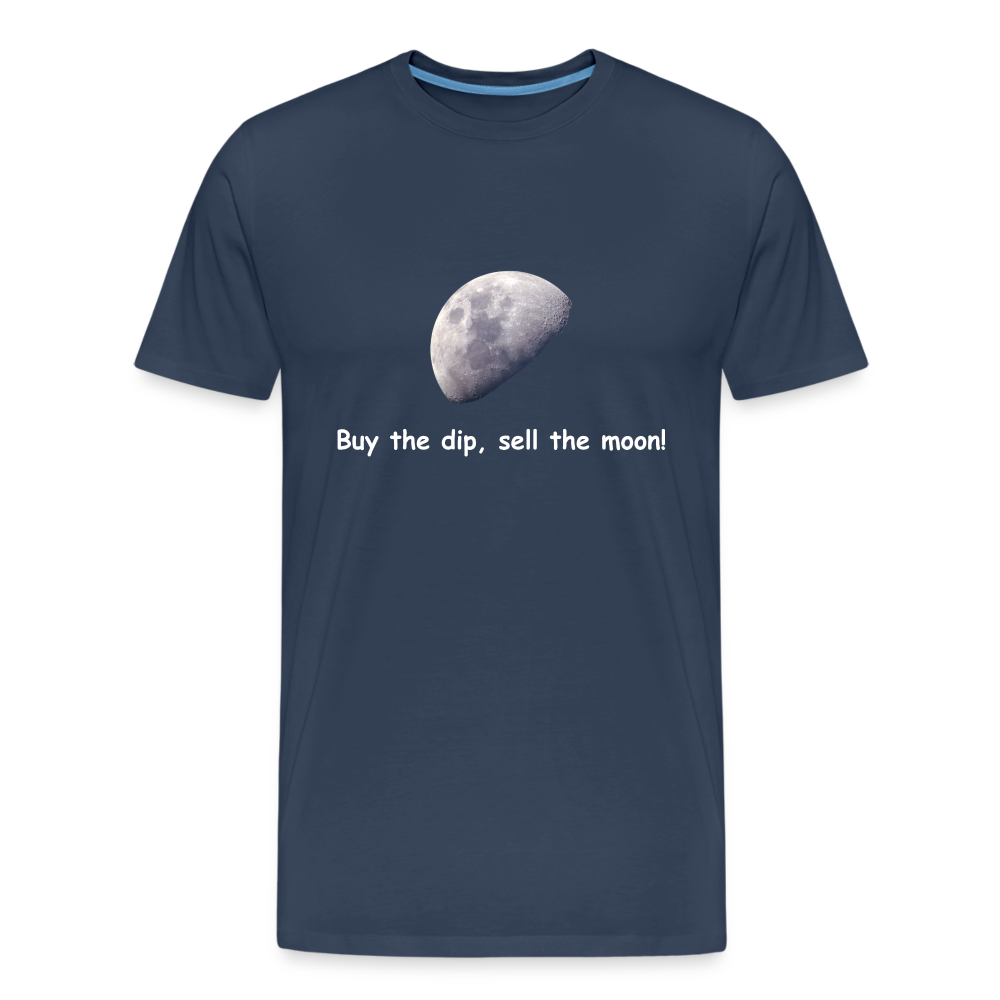 "Buy the dip, sell the moon"-T-Shirt - Navy