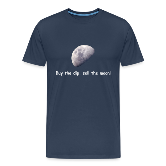 "Buy the dip, sell the moon"-T-Shirt - Navy