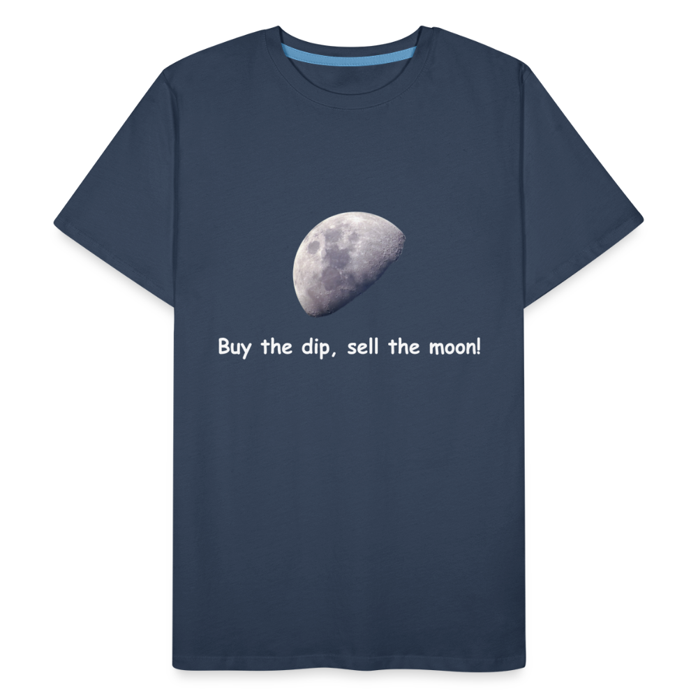 "Buy the dip, sell the moon"-T-Shirt - Navy