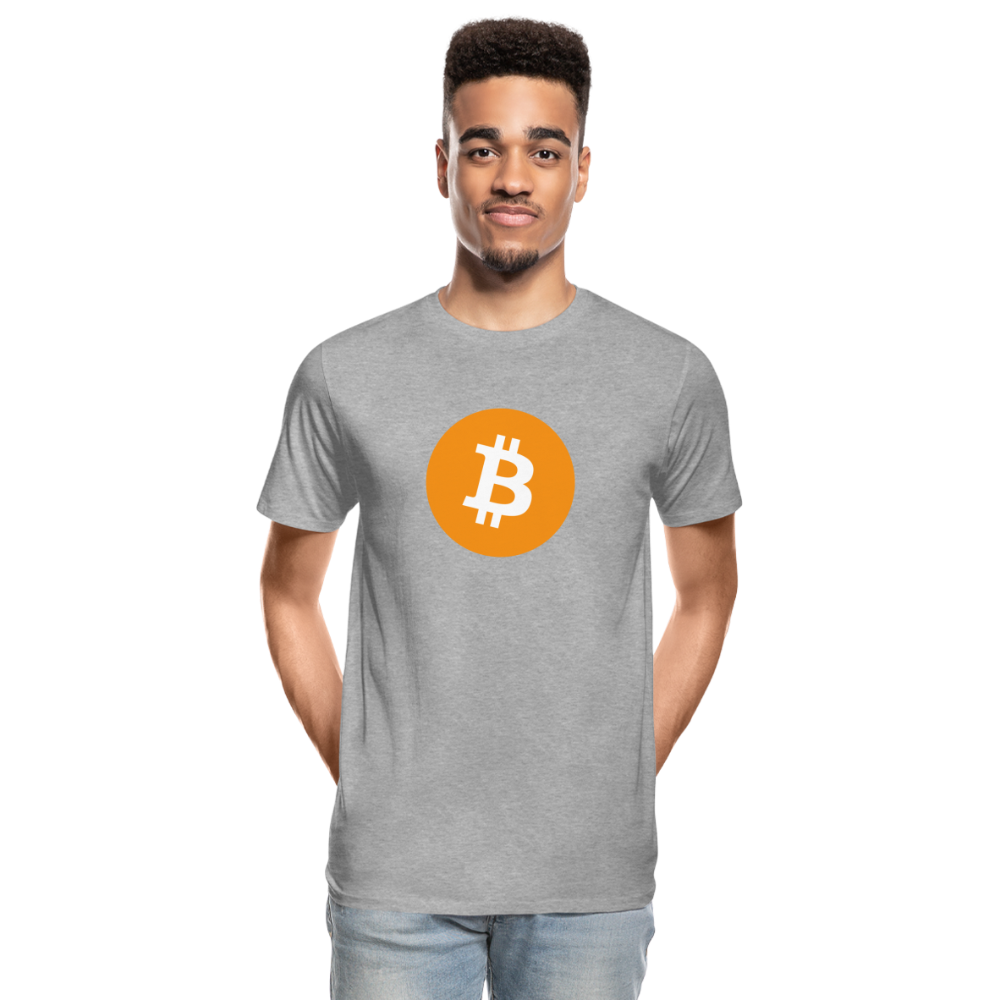 Bitcoin-T-Shirt - Grau meliert