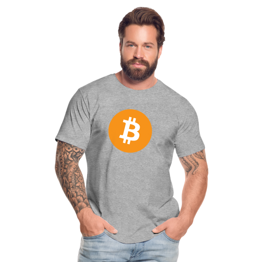 Bitcoin-T-Shirt - Grau meliert