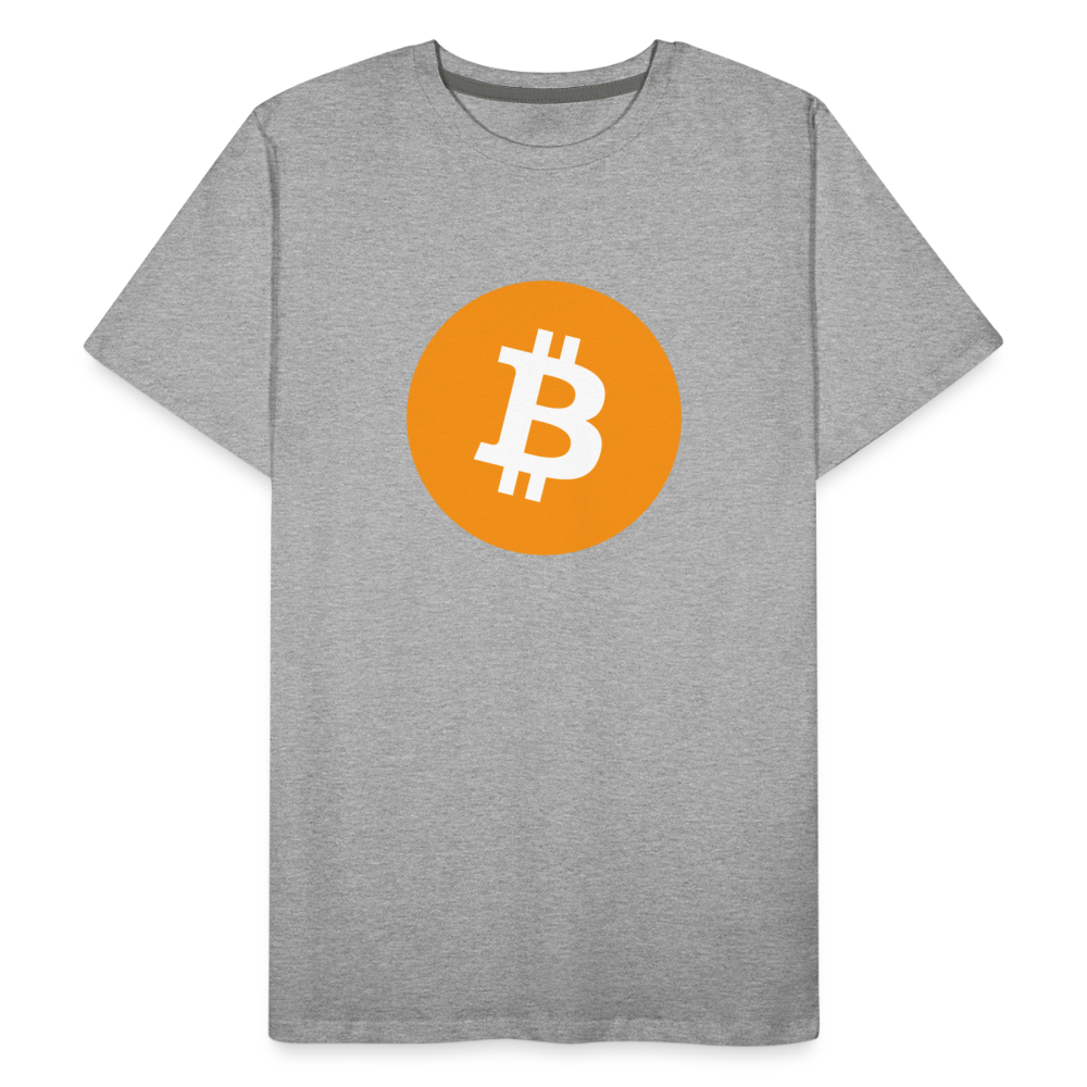 Bitcoin-T-Shirt - Grau meliert