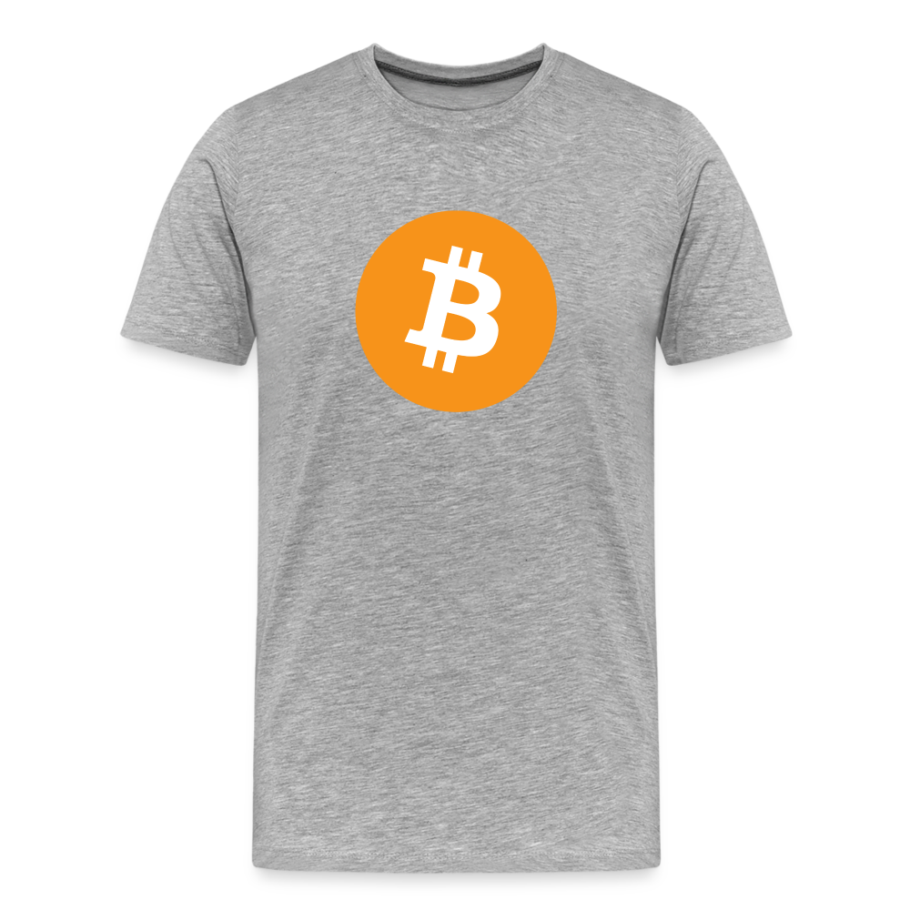 Bitcoin-T-Shirt - Grau meliert